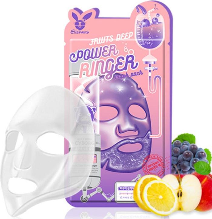 Actual product image Elizavecca Fruits Deep Power Ringer Mask Pack