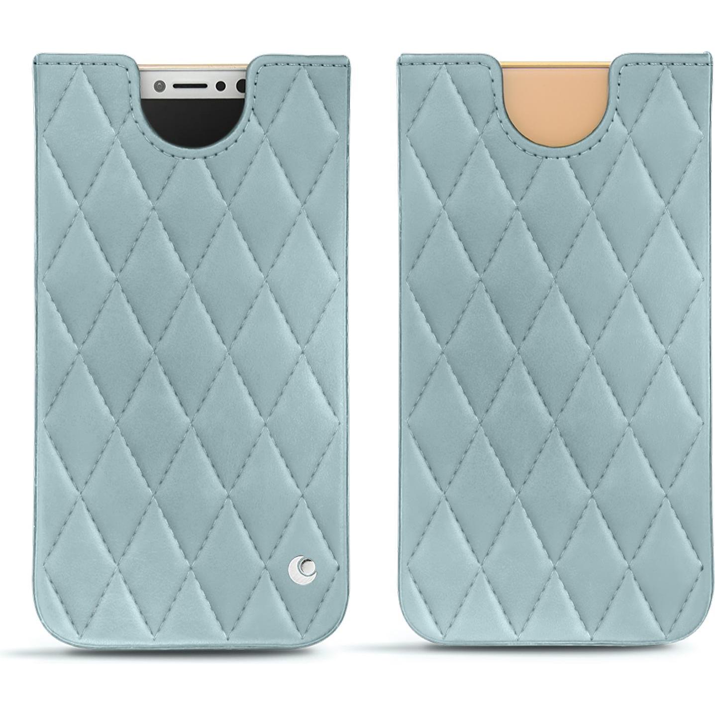 Noreve Lederschutzhülle (Apple iPhone X), Smartphone Hülle, Blau