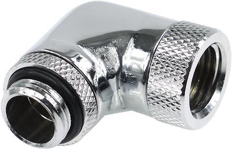 Image du produit Alphacool HF Adaptateur d'angle rotatif à 90° G1/4 AG à G1/4 IG Chrome