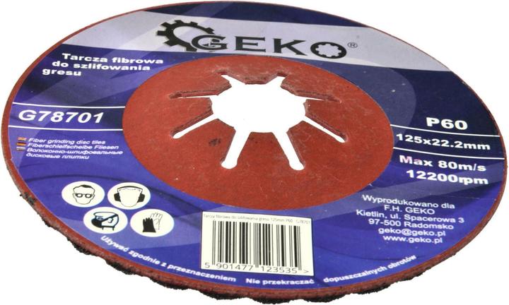 Actual product image GEKO Fibre disc P60, 125 mm, for stoneware (60)
