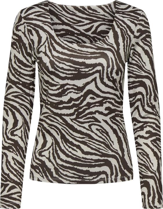 Only Onllone Aop L/S Two Way Top Jrs