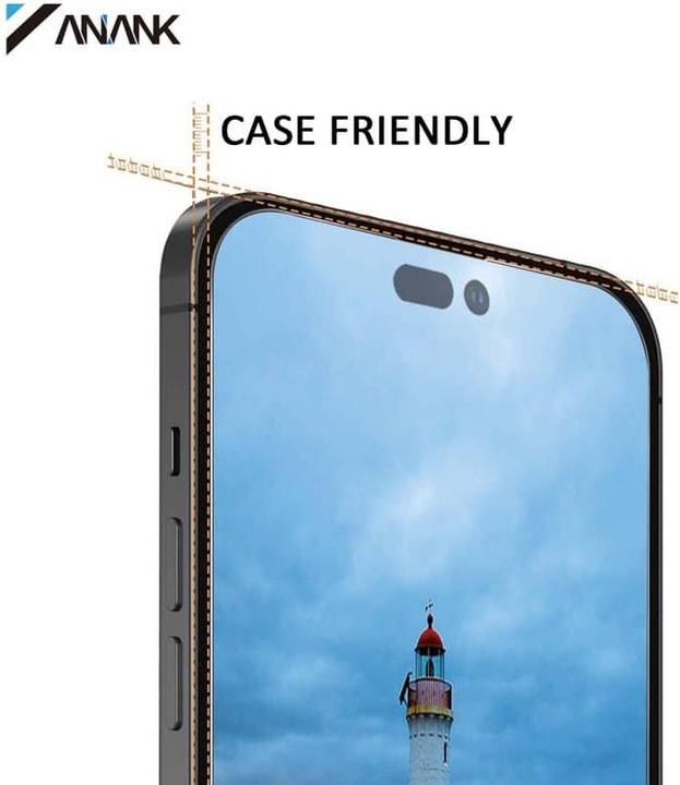 Actual product image Anank - 2.5D 10X Reinforced CG Screen Protector - iPhone 17 Pro Max - Black (1 Piece, Apple iPhone 17 Pro Max)