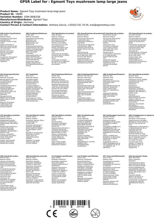 Image du produit Egmont Grand champignon