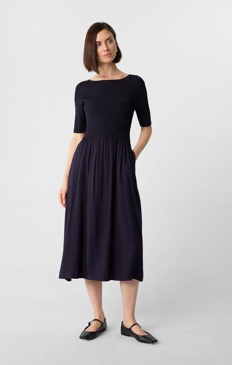 Produktbild Comma Midikleid im Materialmix und Eingrifftaschen (48)