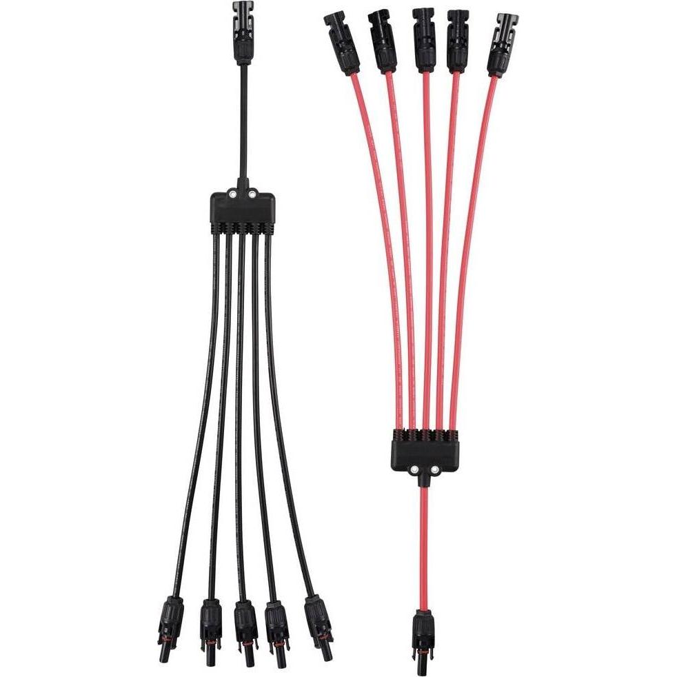 Thumbnail - Tru Components, Zubehör Solarenergie, Je 1x Verteiler Y Solarstecker Stecker auf 5x Buchse + Buchse auf 5x Stecker TC- (...