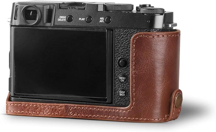 MegaGear Lederkamera-Halbtasche für Fujifilm X Series X-E4 (Kamera Bereitschaftstasche)