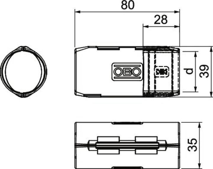 Actual product image OBO Bettermann Quick-Pipe joint