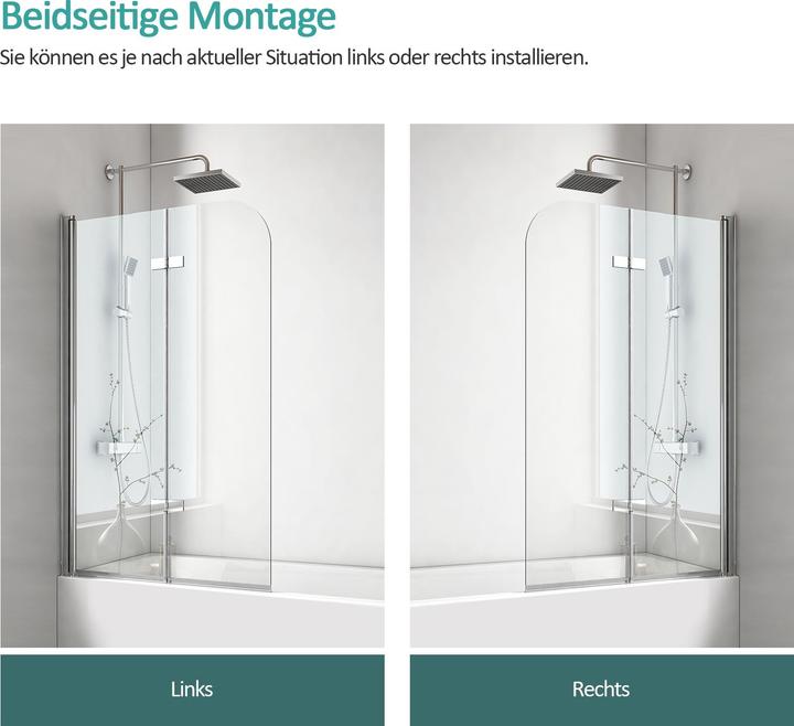 Produktbild Emke Duschwand (140 cm, 110 cm, 140 cm)