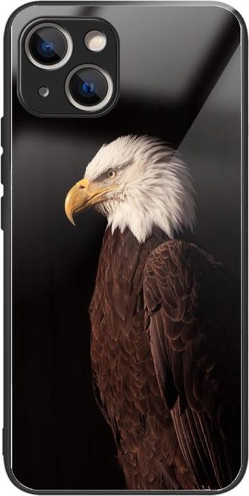 Produktbild Art iPhone 14 Plus Glas Gummi Schutzhülle Adler (Apple iPhone 14 Plus)