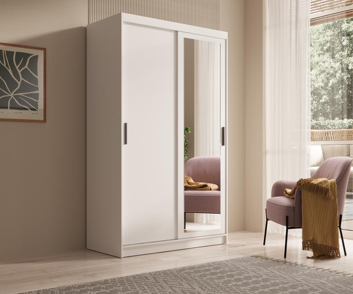 Immagine prodotto ADRK Furniture Armadio ad ante scorrevoli con specchio Hailey 120 (120 x 60 x 205 cm)