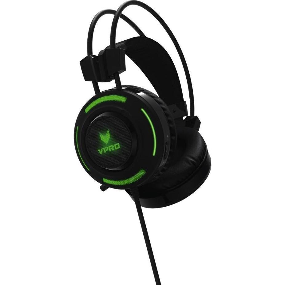 Rapoo VH200 - Beleuchtetes Gaming-Headset (Kabelgebunden), Gaming Headset, Schwarz