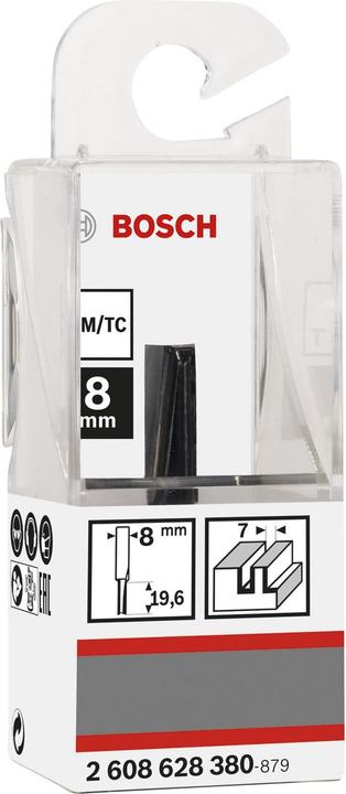 Immagine prodotto Bosch Professional Zubehör Fresa per scanalature, 8 mm, D1 7 mm, L 19,6 mm, G 51 mm