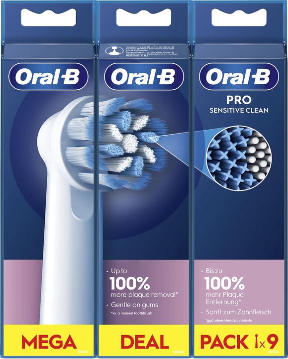 Produktbild Braun Oral-B Pro Sensitive Clean Ersatzbürstenköpfe (9 x)