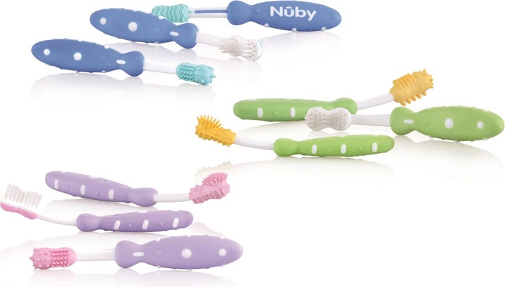 Produktbild Nuby Zahnputztrainer 3er Set (Weich, 1 x)