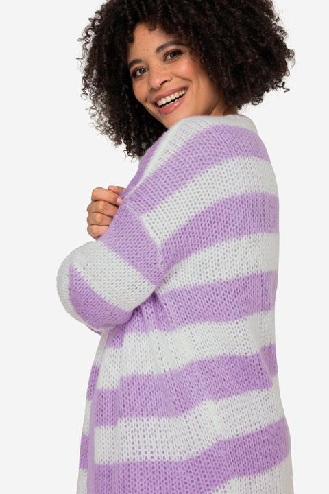 Produktbild Angel of Style Strickjacke, oversized, Blockstreifen, offene Form, V-Ausschnitt, Langarm (50)