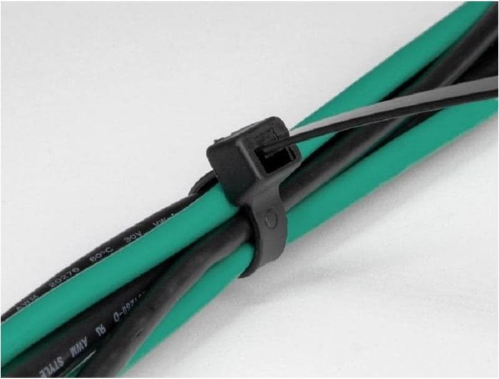 Produktbild Delock Kabelbinder hitzebeständig L 380 x B 4,8 mm schwarz 100 Stück (Klettkabelbinder, 380 mm, 100 Stk.)