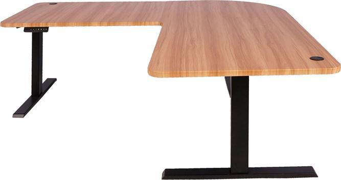 Actual product image Swisshandel24 Corner desk, computer desk, electrically height-adjustable Memory 178x178cm 84kg Oak decor, sc