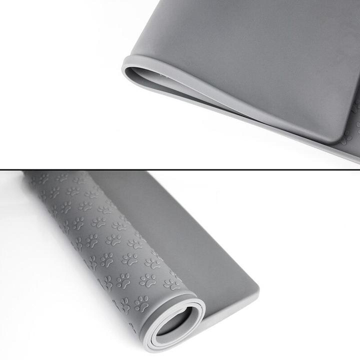 Actual product image Hermex Silicone Food Bowl Mat Floor Protector Dog Food Mat Pink