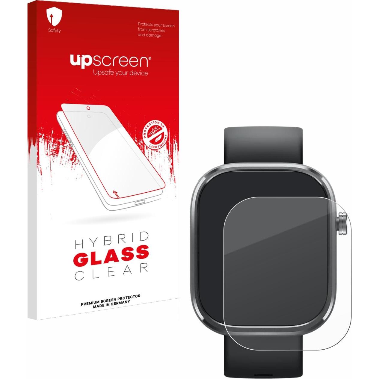 upscreen Schutzglas Schutzfolie Displayschutz Display Schutz Glas Folie klar, Smartwatch Schutzfolie, Transparent