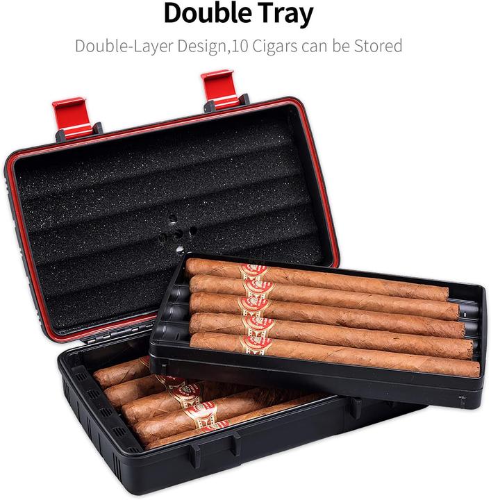 Produktbild Cigarloong Reise-Zigarren-Etui, Rot (10)