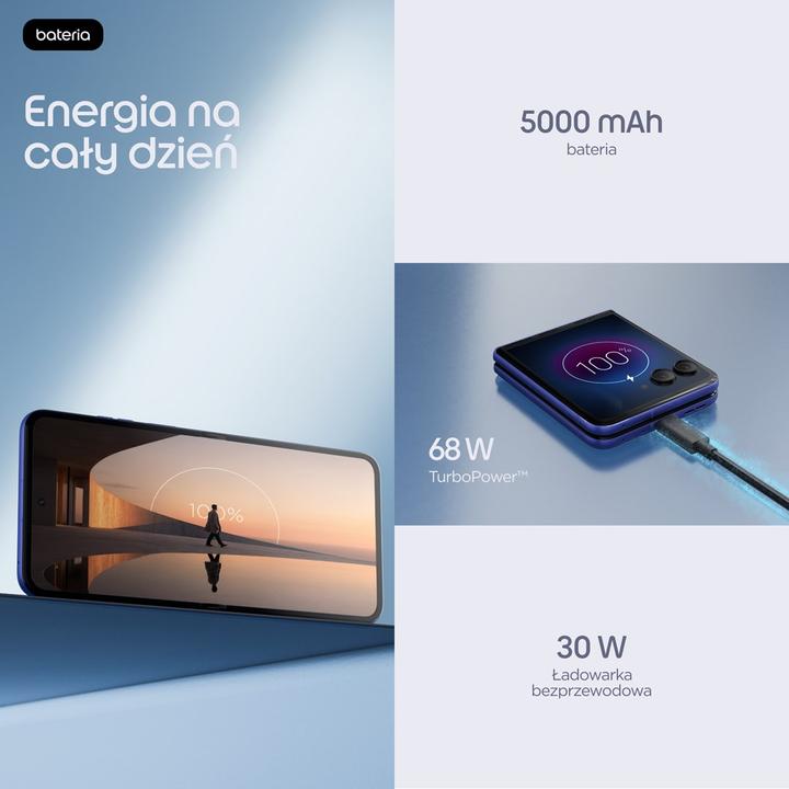 Produktbild Motorola Razr 70 Ultra 5G Dual Sim 16GB RAM 512GB - Orient Blue (512 GB, Orient blue, Violet, 6.96", Dual SIM, 5G)