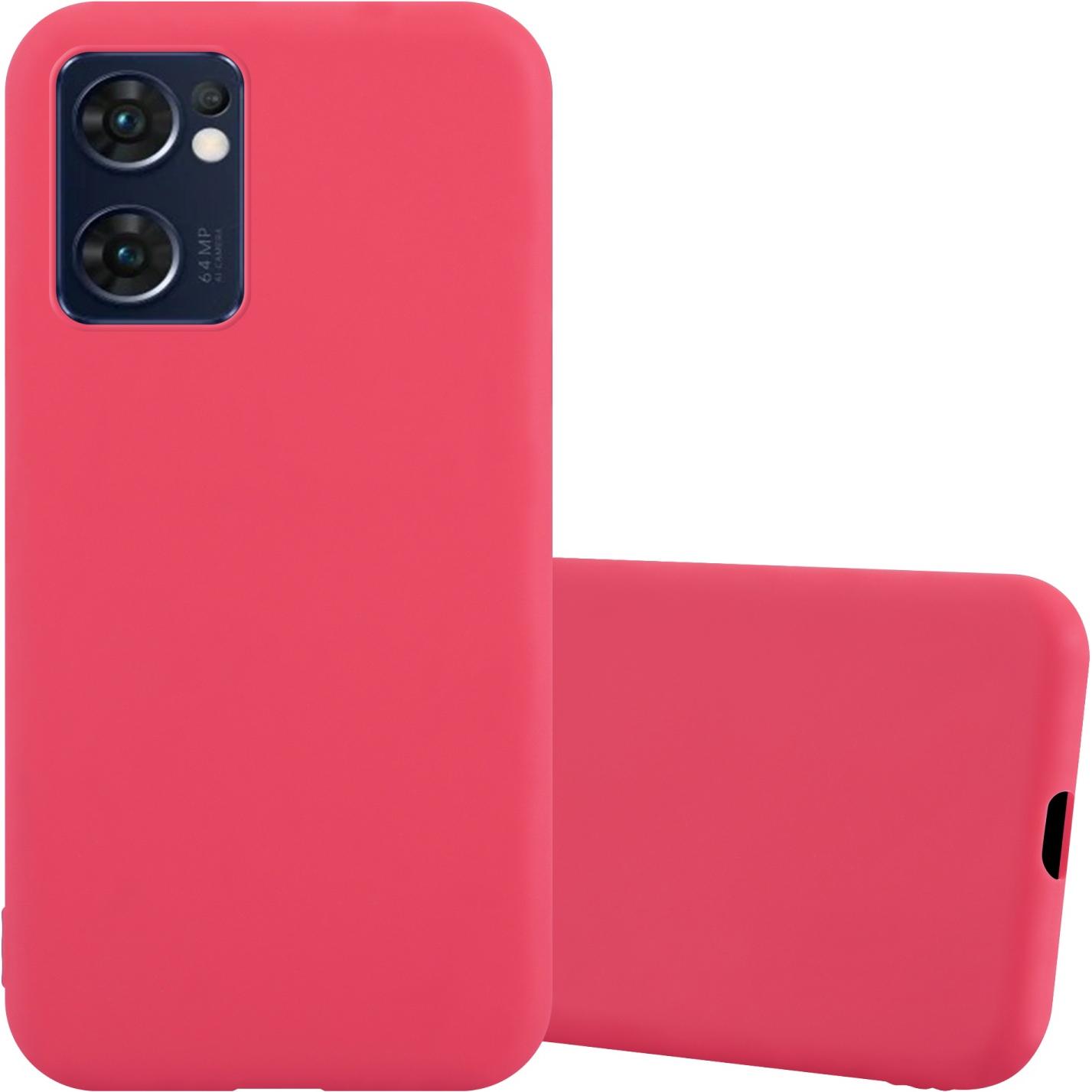 Cadorabo TPU Candy Hülle für Oppo FIND X5 LITE / Reno7 5G (Oppo Find X5 Lite, OPPO Reno7 Z 5G), Smartphone Hülle, Rot