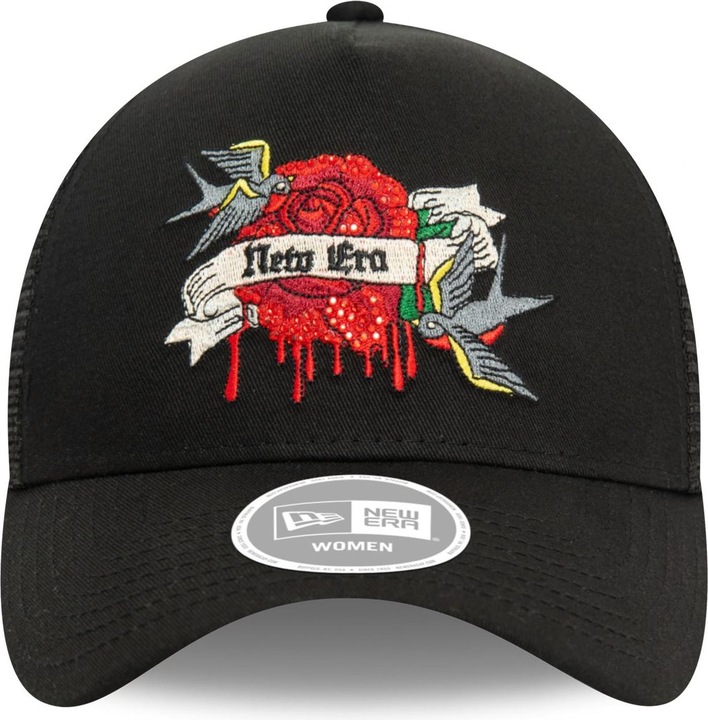Produktbild New Era Damen A-Frame Trucker Cap - RHINESTONE schwarz