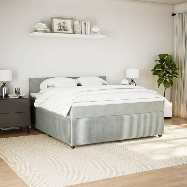 Produktbild vidaXL Bo x springbett mit Matratze 180 x 200 cm Samt (180 x 200 cm)