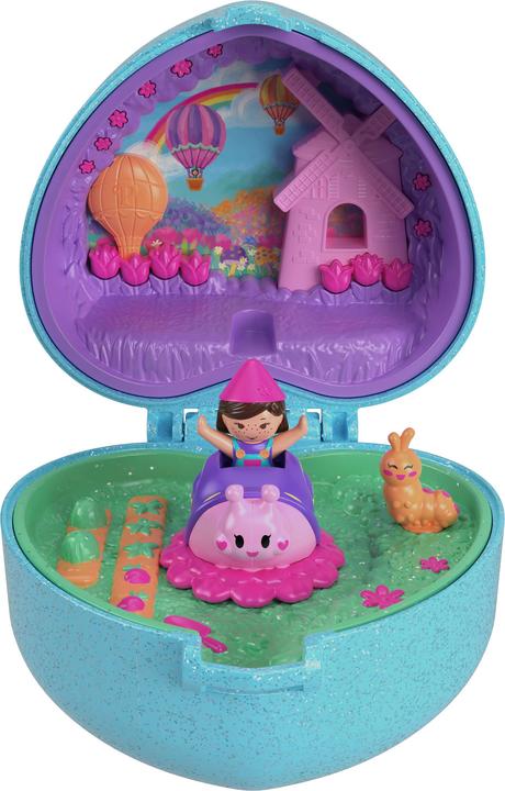 Polly Pocket Collector, Snail Garden Ring and Case, Heritage Micro Dolls & Keepsake Compact Playset
