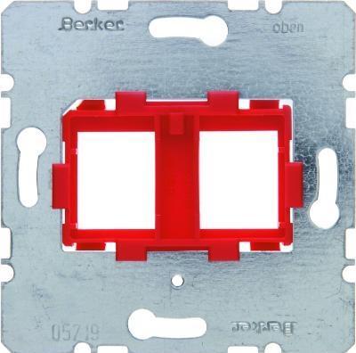 Actual product image Berker Hager - Mechanism plate bracket with input red 2 elements