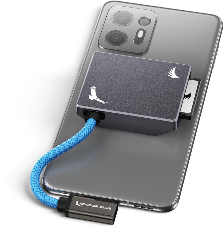 Actual product image Kondor Blue Recording Module for MagSafe iPhone 15 by Angelbird and (CFexpress Type B) (