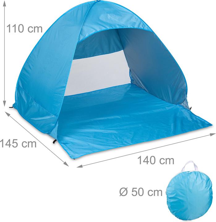 Actual product image Relaxdays Beach shell (beach tent, 0.83 kg, 2 persons)