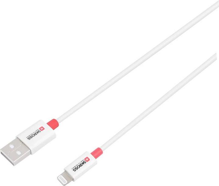Actual product image Skross USB Cable USB to Lightning Cable, 1.2m white (1.20 m, USB 2.0, 28 W)