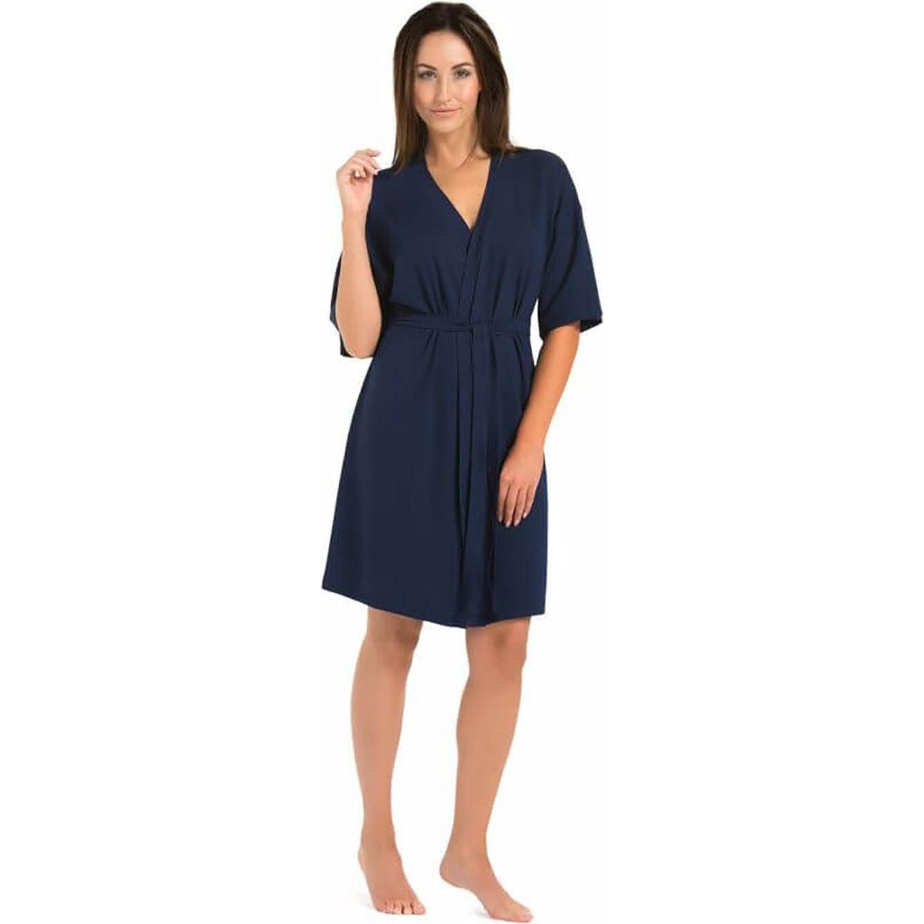 Teyli, Damen, Pyjama, Schlafrock model, Blau, (XL)