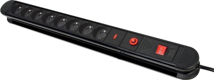 Immagine prodotto Velleman Presa A 8 Vie Con Protezione Da Sovraccarico E Sovratensione - Pin Di Terra (8 x, CEE 7/5, 1.50 m)