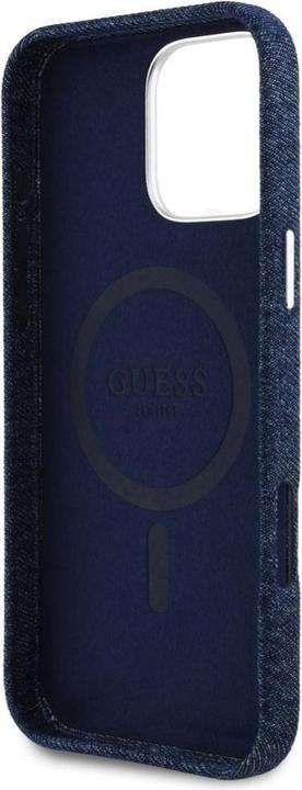 CG MOBILE Guess 4G Circle Classic Logo compatibile con MagSafe Custodia per iPhone 16 (Blu