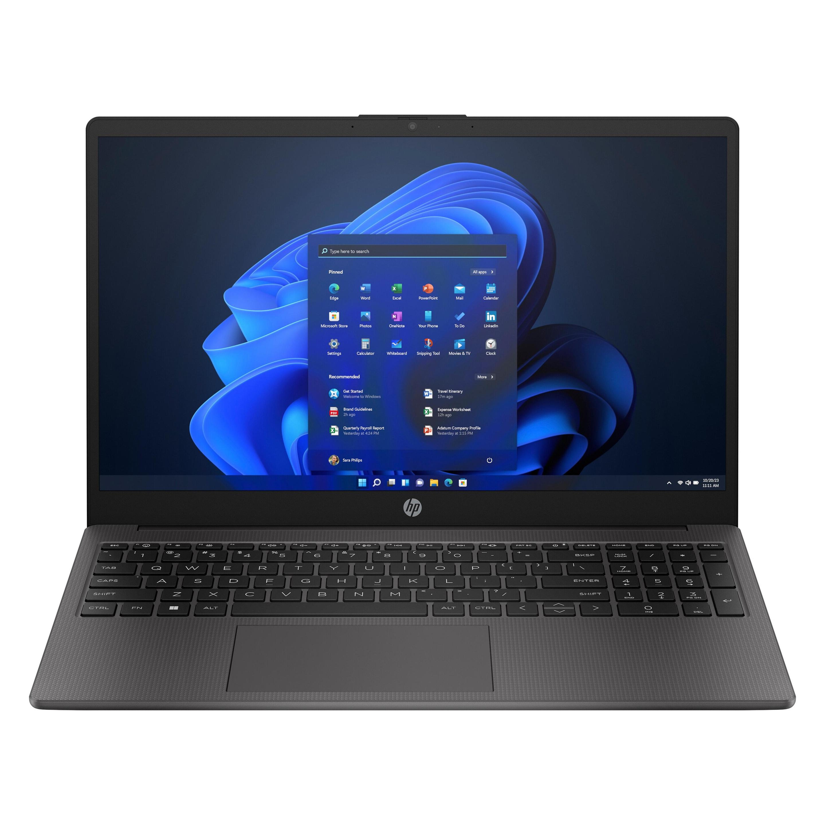 HP 255 G10 (15.60", 512 GB, 16 GB, DE, AMD Ryzen 7 7730U), Notebook, Schwarz
