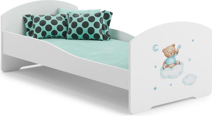 Produktbild ADRK Furniture Bett mit Matratze PEPE TEDDY BEAR AND CLOUD 140x70 (140 x 70 cm)