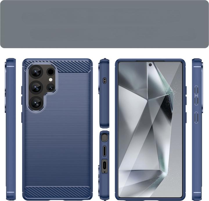 Actual product image Cover-Discount Galaxy S25 Ultra - Metall Carbon Look Hülle (Samsung Galaxy S25 Ultra)