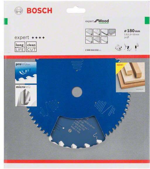 Produktbild Bosch Professional Zubehör Kreissägeblatt Expert for Wood, 180 x 30 x 2,6 mm, 24