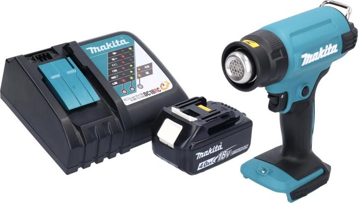 Image du produit Makita DHG 180 RM1 Pistolet à air chaud sans fil 18 V 550 °C + 1x batterie 4,0 Ah + chargeur