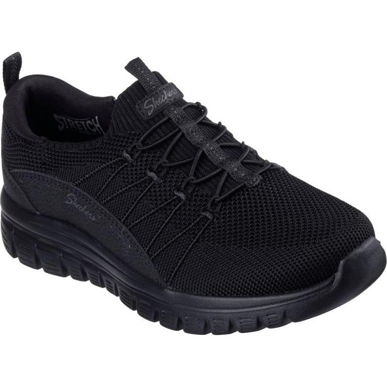 Skechers, Donne, Sneaker, women's sneakers GACEFUL PICTURE PERFECT 100702 BBK, Nero, (38.5)