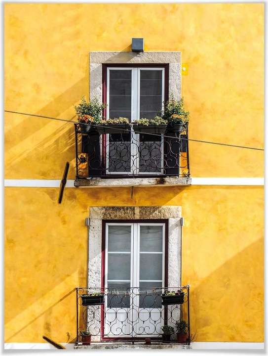 Image du produit Trenddeko La façade jaune de la maison (40 x 50 cm)