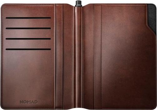 Actual product image Nomad Leather Passport Wallet Pen Edition Rustic Brown