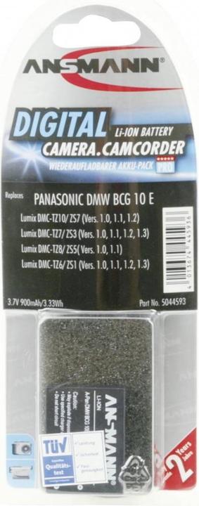 Produktbild Ansmann A-Pan DMW-BCG10 (Kamera Akku)