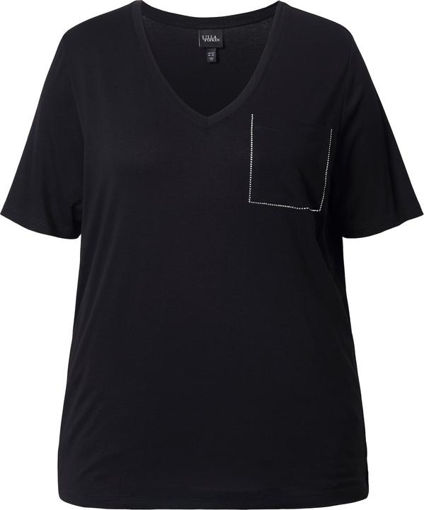 Produktbild Ulla Popken T-Shirt, Brusttasche, V-Ausschnitt, Halbarm (62)