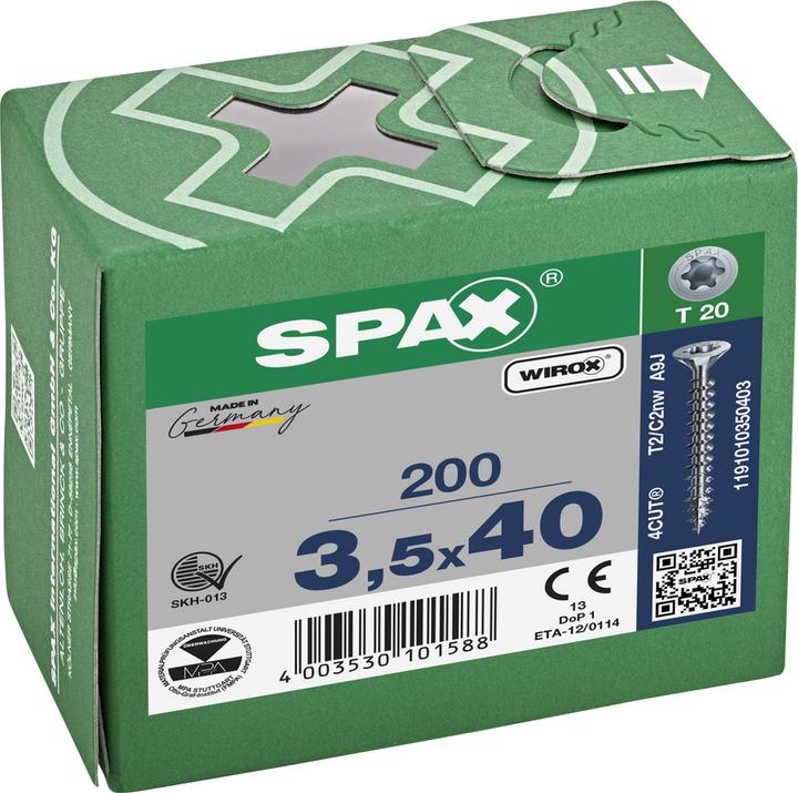 Produktbild Spax Senkmultikopf T-Star Plus T20 Vollgewinde Wirox (200 Schrauben pro Stück)