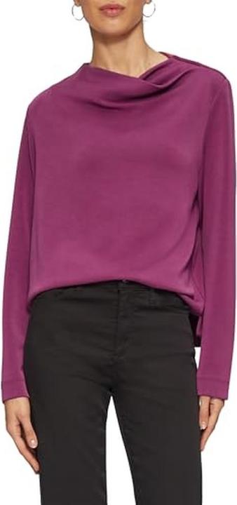 Image du produit S.Oliver Sweatshirt Fliessendes Langarmshirt mit Wasserfall-Kragen (40)