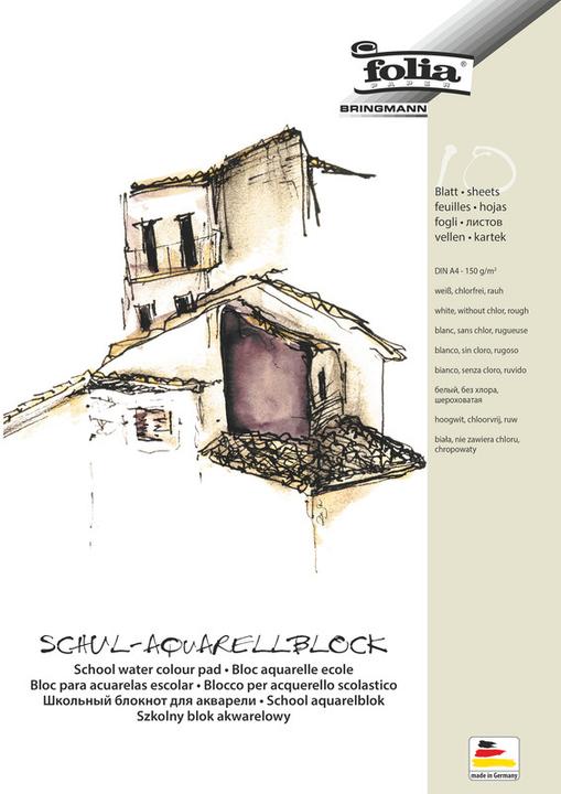 Actual product image Folia School watercolour block (A4, Hardcover)