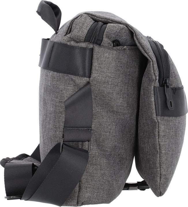 Actual product image Lightpak Notebook shoulder bag "WALKER", polyester, gray adjustable, padded shoulder strap, carrying handle (13")